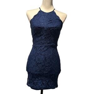 Charlotte Russe Navy Blue Short Dress Size Small